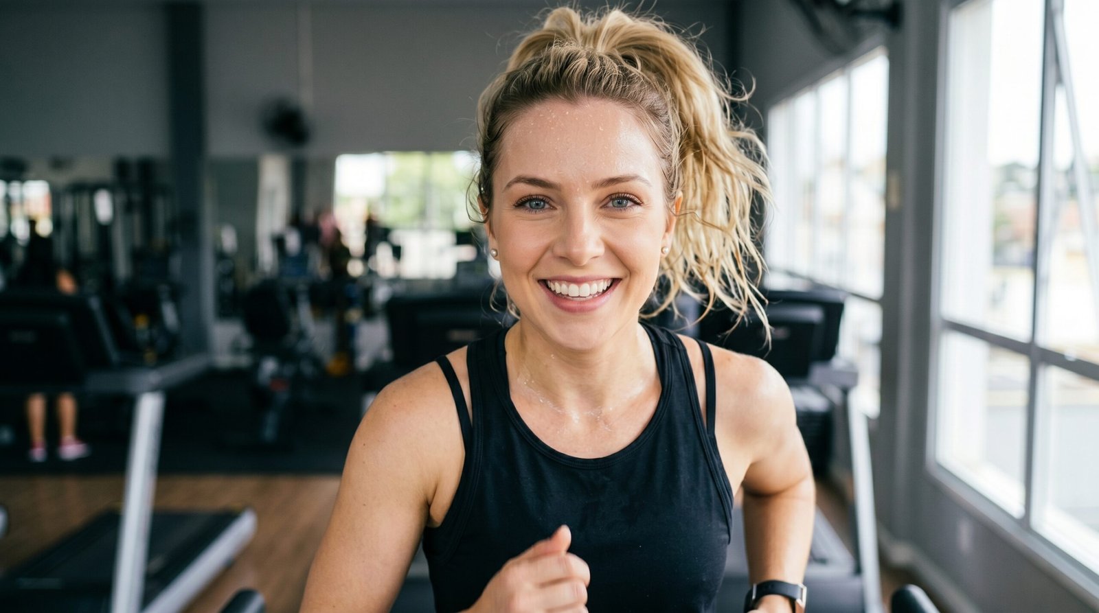 Woman working out at the gym